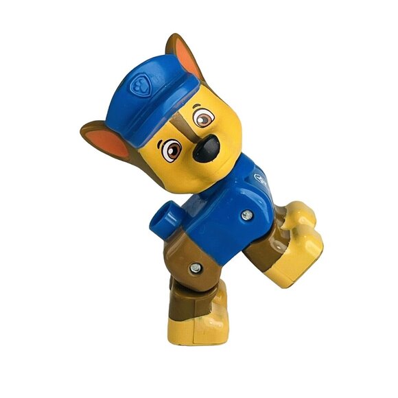 PAW Patrol Pup Lego Duplo Dog Mega Bloks figure Chase Toy Blue Uniform - Picture 6 of 8